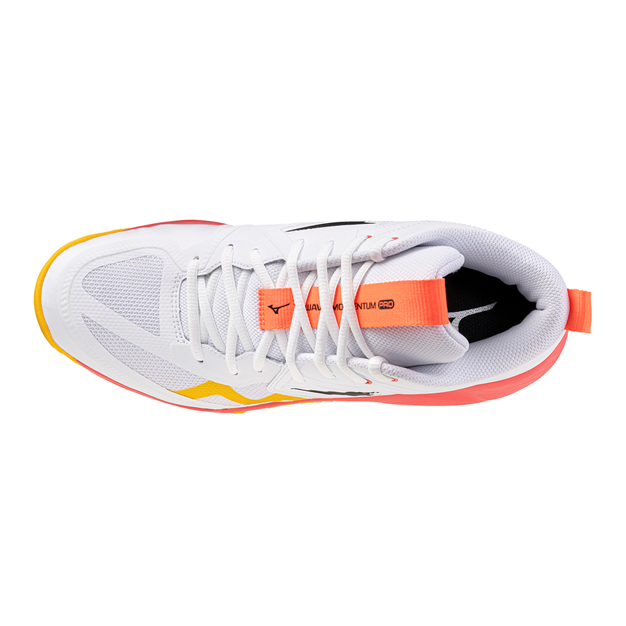 Mizuno WAVE MOMENTUM PRO MID White/Fiery Coral 2/Citrus